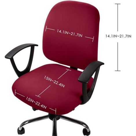 Housse de chaise de bureau, housse de chaise de bureau, housse de siège élastique lavable (1/5)
