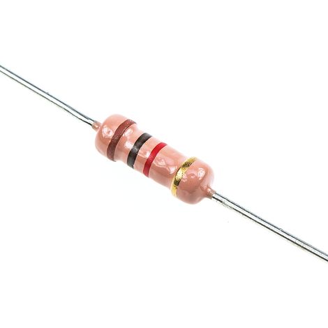 Rs Pro – Résistance film carbone 1 kΩ ±5% – Puissance 1 W – Tolérance précise pour circuits électroniques – Température d'utilisation -55°C à 350°C