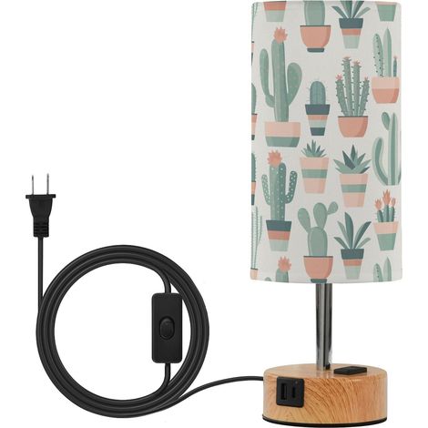 Yuiboo Lampe de table Cactus Pastel Bleu clair Contrôle tactile (1/5)