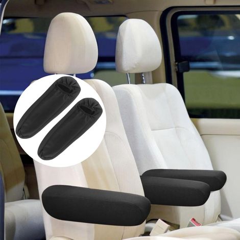 Copribracciolo elastico universale per auto - 1 paio di protezioni traspiranti e antiscivolo per braccioli per sedili anteriori, compatibili con SUV, furgoni, veicoli utilitari (nero) (1/4)