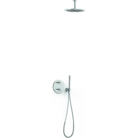 Kit robinet thermostatique encastré 2 voies pour douche Therm-box Chrome - TRES 28135003