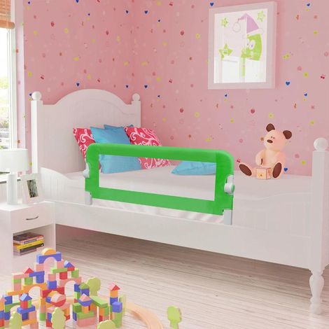 Barrière de lit enfant pliable en polyester et métal vert 102 x 42 cm - PANGIVO (1/5)