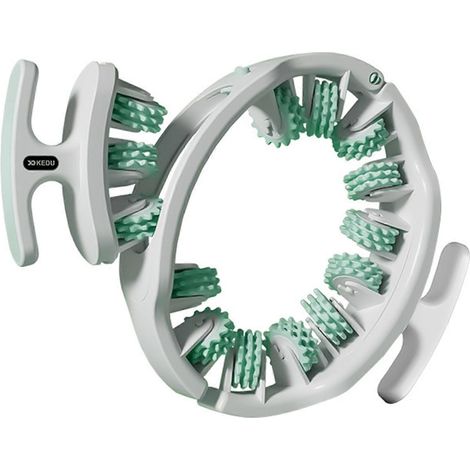Rouleau de massage anti-cellulite pour les muscles des tissus profonds des jambes, des bras et des fascias. Favorise la circulation et lisse la peau. Format voyage. Vert. (1/5)