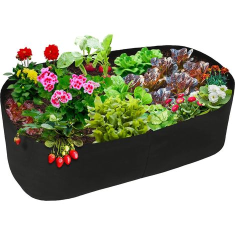 Sac de plantation respirant pour balcon, cour ou jardin, Noir (1/5)