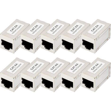 Digitus DN-93905-10 RJ45 Kupplungsgehäuse   Polzahl Sensoren 8 Silber 10 St.
