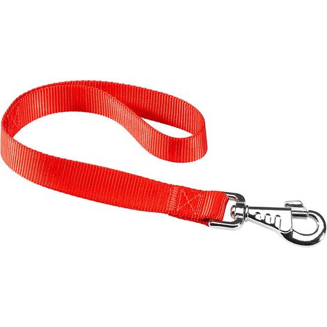 Ferplast CLUB GM Guinzaglio corto per cani in nylon. Variante  - Misure: 25 mm x L 45 cm - Rosso