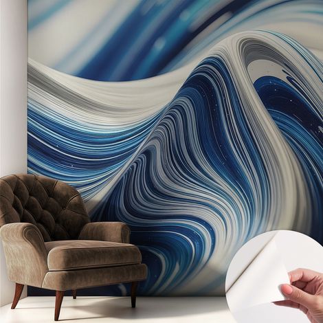 Selbstklebend Tapete modern - Wanddeko für Küche - Klebefolie Wand - luxus Look Harmonische Abstraktion 250x250 cm (1/5)