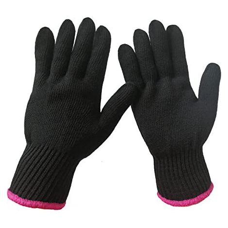 Guantes profesionales resistentes al calor para planchas, rizadores y tenacillas, aptos para diestros y zurdos (1 par)
