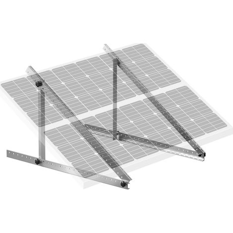Support de Panneau Solaire, 127 cm, Fixation de Panneau Solaire de 100-550 W Inclinable Réglable 0-90° en Aluminium Léger avec Pieds Pliables pour Camping-car, Toit, Bateaux, Système Hors Réseau (1/5)