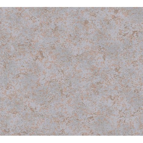 Papier peint gris et cuivre style industriel Tapisserie moderne gris effet crépi pour salon Papier peint chambre adulte et salon (1/5)