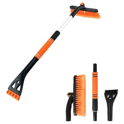 Car Ice Scraper and Snow Brush 2 in 1 Easy to Assemble Detachable Winter Windshield Window Defroster Ice Shovel Snow Brush Suitable for Trucks and SUVs (1/5)