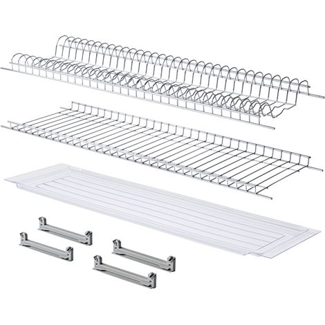 kit scolapiatti inox per pensile da 45 cm