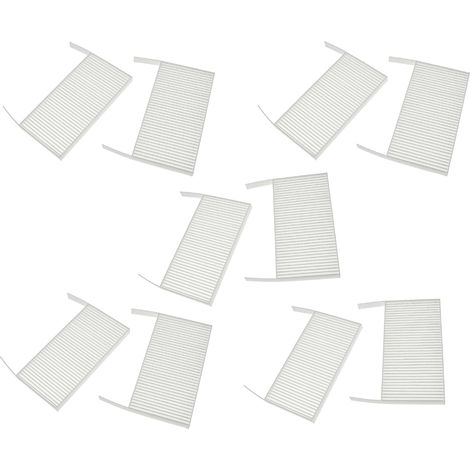vhbw Filterset kompatibel mit Zehnder ComfoAir 70 Lüftungsgerät - Luftfilter G4 / F7 (10 Stück), 19 x 10 x 3 cm, Weiß