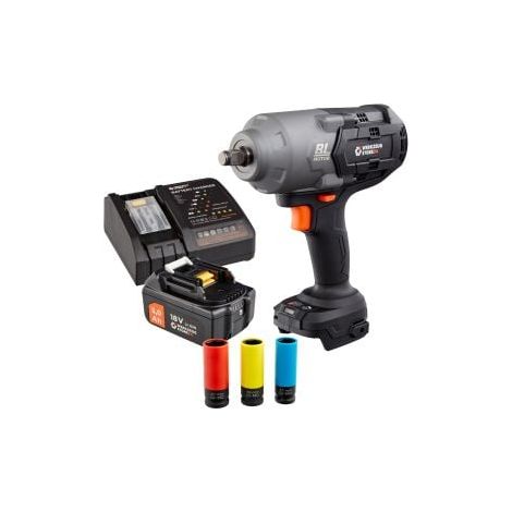 WS24 Taladro Atornillador de impacto a batería WDS 18V 1/2" 1.600 NM / 1x 5,0 Ah batería + cargador rápido incl. vasos de impacto (1/5)