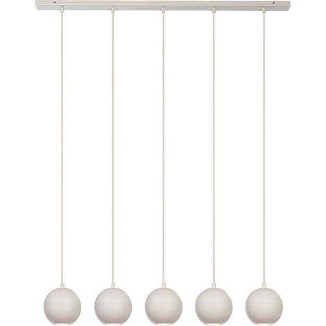 [NEUWERTIG] B-Ware Helam Midway Hängeleuchte Pendelleuchte Lampe 5 Flammig Länglich Sandfarben S551