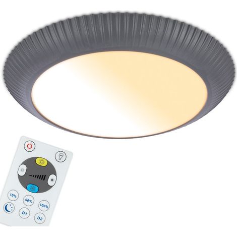 Briloner CCT LED Deckenlampe Rund Ø46x6 cm 18W 2800lm 2000K-4000K Warmweiß bis Neutralweiß Dimmbar Anthrazit - Deckenleuchte Wohnzimmer Schlafzimmer Flur Küche (1/5)