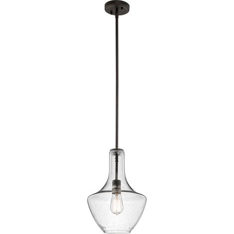 Elstead Everly - Plafonnier à 1 ampoule, petit dôme, bronze, E27 (1/5)