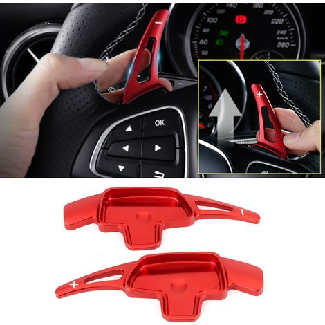 Extension de palettes de changement de vitesse au volant rouge compatible avec Mercedes-Benz CLA, CLS et GLA (1/5)