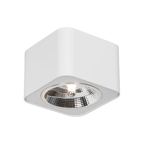 Moderner Aufbaustrahler weiß quadratisch GU10 111mm - Boxer