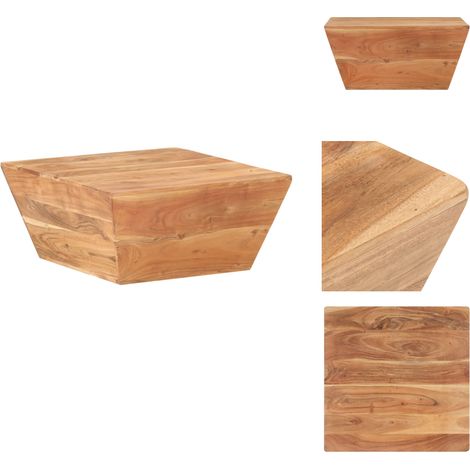 Couchtisch V-Form 66x66x30 cm Akazie Massivholz - Holz Couchtisch - Wohnzimmertisch - Akzente Tisch - Esszimmertisch - Kaffeesettisch (1/5)