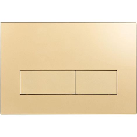 Toilet Control Plate, Compatible With Geberit Sigma, UP300 and UP320, with Double Flush Equipped with a Set of Hunting Levers and Installation Frame, Dims 245 × 164 mm.(Gold Matt) (1/5)