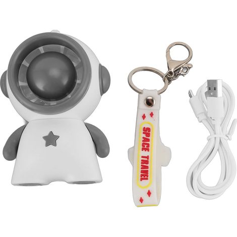 Ortviai Ventilateur Portable en Forme d’Astronaute – USB Rechargeable, 3 Vitesses, Silencieux, Blanc (1/5)
