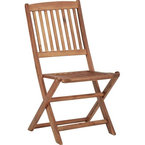 Maison Exclusive - Klappstühle, 4 Stück, massives Akazienholz (1/5)