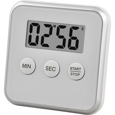 Minuteur de cuisine magnétique - Minuteur de cuisine - Horloge numérique - Minuteur électronique - Chronomètre de cuisine blanc - Plastique - Blanc (1/5)