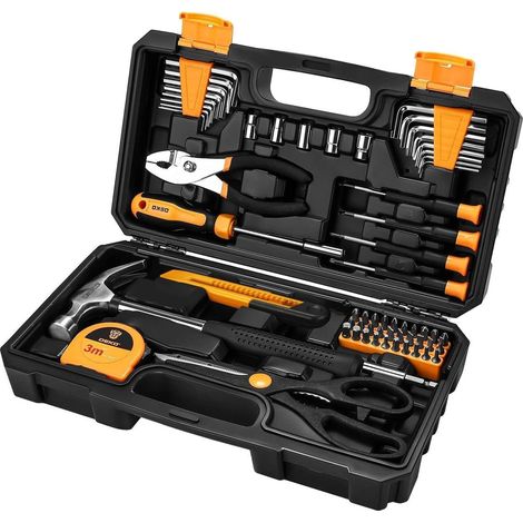 Werkzeugkoffer 62-teilig bestückt für Haushalt und Werkstatt (1/5)