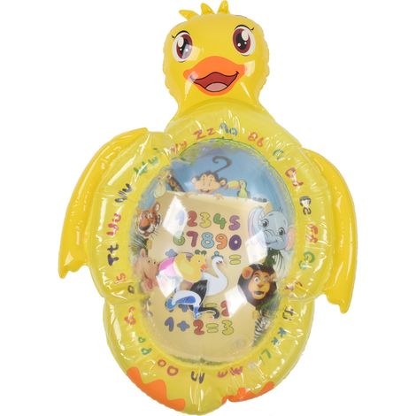 Tapis d'éveil aquatique gonflable forme canard jaune, matelas de jeu pour bébés et tout-petits, centre d'activités amusant (1/5)