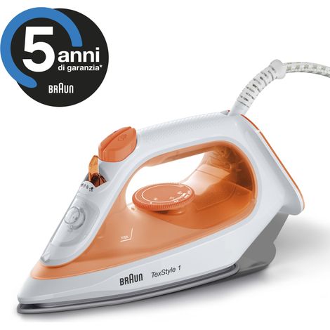 Braun TexStyle 1 SI 1009 fer à vapeur orange et blanc (1/3)