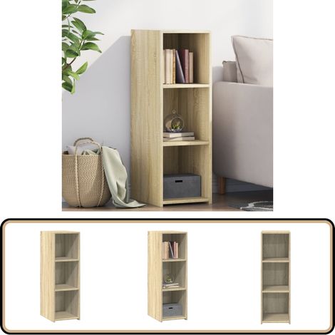Buffet chêne sonoma 30x41x93 cm bois d'ingénierie - Buffet En Bois - Meuble De Rangement - Mobilier Design - Commode - Étagère Ouverte