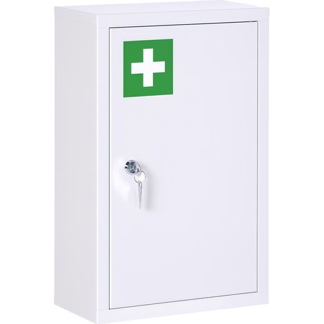 armoire à pharmacie dimensions : 30 x 14 x 46 centimètres de couleur blanche, idéal pour optimiser l'espace de votre salle de bain, alliant praticité et esthétique pour un rangement fonctionnel et ... (1/5)