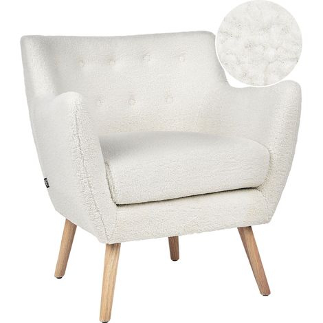 Armchair DRAMMEN Boucle White