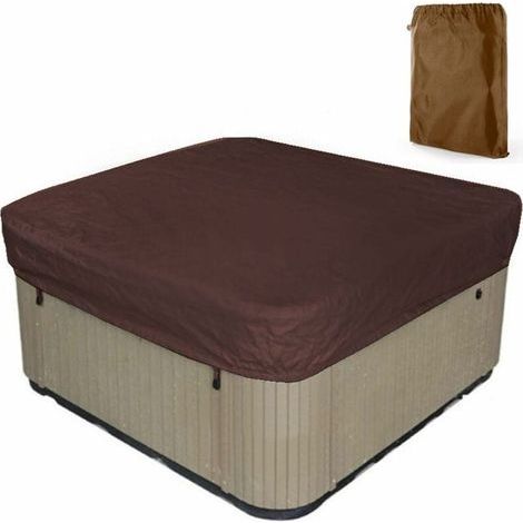 Couverture De Piscine Carré Bâche Solaire pour Piscine, Cordon D'ourlet Élastique Protection UV Durable de couvertures de Spa, Couverture de Protection extérieure pour Piscine 207 207 30cm (1/5)