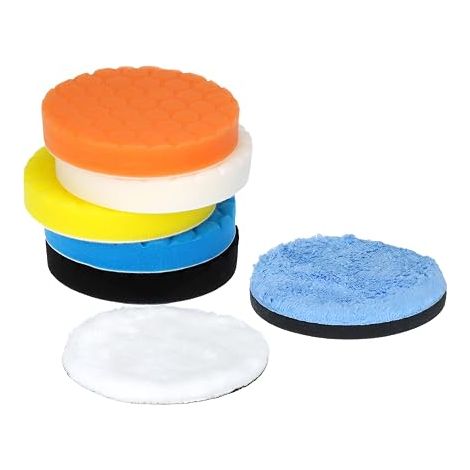 Polishing Pads 125 mm, Polishing Sponge and Microfibre Pads, Car, Glass, Furniture (1/4)