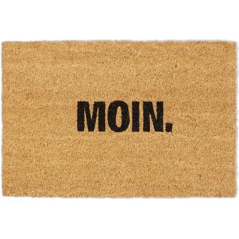Zerbino decorativo antiscivolo per ingresso interno ed esterno 90 x 60 cm in cocco marrone 130009115