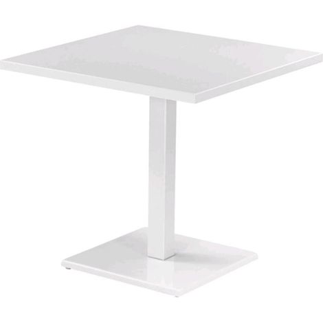 Tavolo a colonna quadrato 70x70 cm da esterno bar e pub in alluminio Rodi