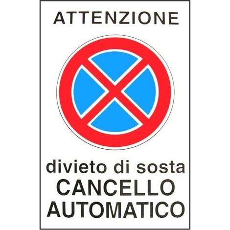 Cartello Cancello Automatico 20X 30 Alluminio
