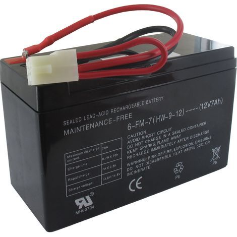 Batterie 12v - 7ah Pour Autoportées Castelgarden - Stiga, Origine: 118120069/0, 1181200690