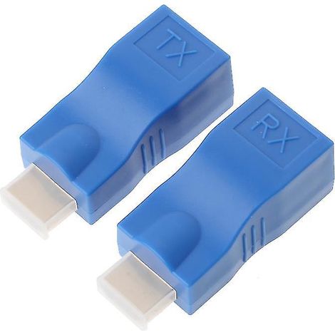 Adaptateur d'extension HDMI compatible 30 m (émission/réception) pour transmission HD 1080p sur Ethernet Cat6 RJ45