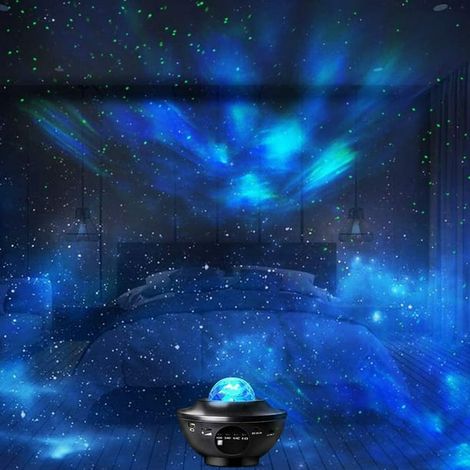 Projecteur LED Galaxy Plafond, lampe étoilée ciel nocturne, éclairage d'ambiance chambre, veilleuse cosmique, projecteur mural et plafonnier, décoration féerique, 220V, sans télécommande, 1 unité (1/5)