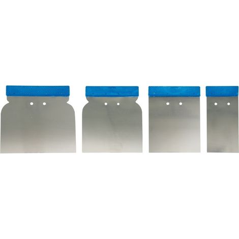 Spatole ribaltabili Vorel in acciaio inox, 4 pezzi, 50, 80, 100, 120 mm.
