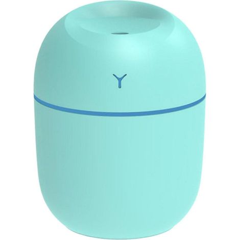 Diffuseur d'huiles essentielles USB, humidificateur ultrasonique, veilleuse, silencieux, arrêt automatique, idéal pour la maison, le salon et l'hôtel.-Blue (1/4)