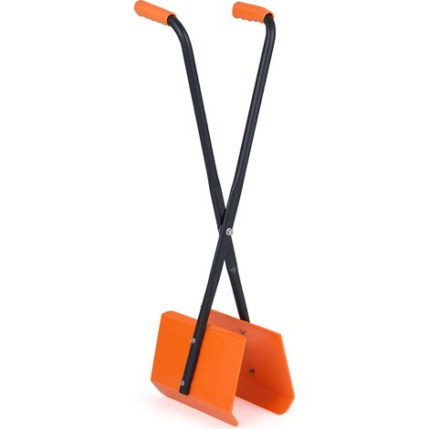 92 CM Multifunctional Leaf Grabber with Non-Slip Handle, Metal Frame, and Long Handle - Orange (1/5)