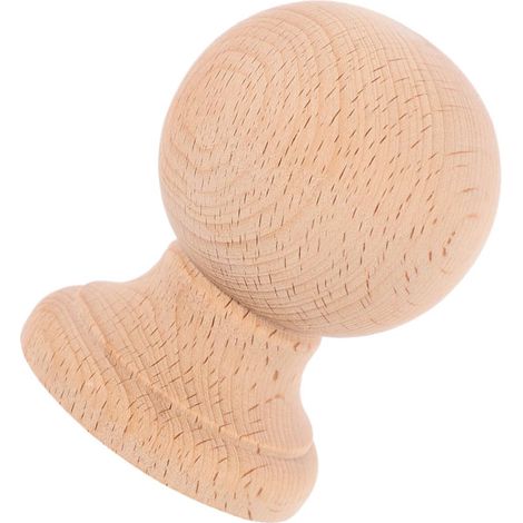 Embout Décoratif en Bois Massif Non Peint Fleuron Rond 12X10 CM Style Romain Embouts pour Montants de Lit Ornement Intérieur pour Décoration Mobilier Classique et Moderne (1/5)