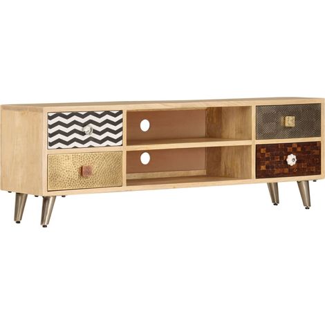 Práctico mueble de TV/aparador de diseño 120 cm madera maciza de mango 2502285