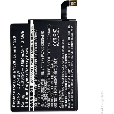 NX - Batterie téléphone, smartphone, GSM pour Nokia 3.8V 3500mAh - BV-4BWBV4BW