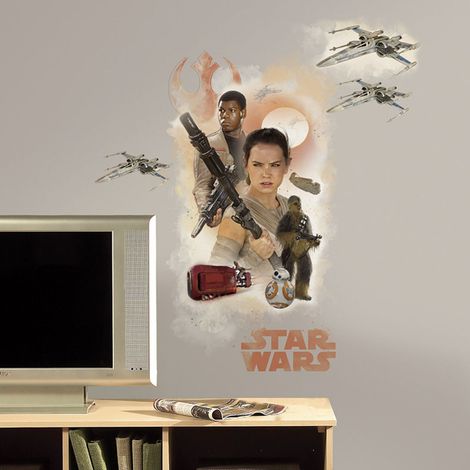 STAR WARS EP VII HERO BURST - Stickers repositionnables géants Star Wars Episode VII 75x82 (1/3)