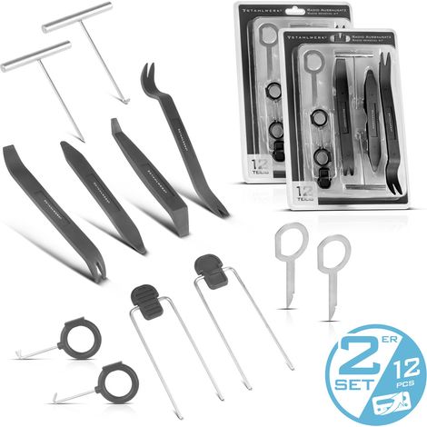STAHLWERK 2 x car radio removal set 12-piece removal tool (1/5)
